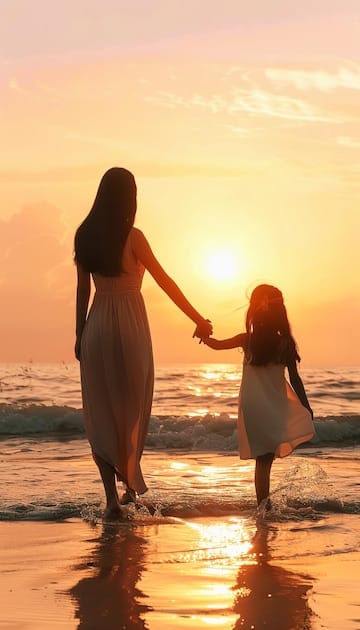 Anna Bětková with daughter